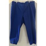 Avenue Royal Blue Straight Leg Embellished Ankle Pants Women’s Size 22 NWT Photo 0