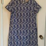 Ann Taylor  Women's Patterened Short Sleeve Dress Size 2P Blue & White Photo 0