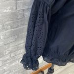 Gap  Black Eyelet Sleeve Top Photo 1