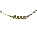 Marina De Buchi ANNA Necklace Personalized Lumiela Name Necklace Gold Tone 15” - 20” Photo 1