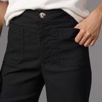 Maeve  For Anthropologie The Colette Full-Length Wide-Leg Pants 32x26 Black Linen Photo 2