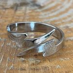 Stainless Steel Lightning Bolt Ring Silver Photo 1