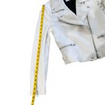 Coach  leather biker jacket in cream/ off-white NWOT Photo 11
