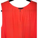 Eileen Fisher Red Lory Tencel Crepe Sleeveless Dress Size Large Coastal Summer Photo 3