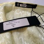 NWT Krisa Puff Sleeve Wrap Top Daisy Yellow Snake Print V Neck Size Medium Photo 5