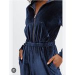 Fabletics blue velvet straight leg jumpsuit size xxl Photo 2