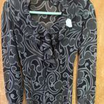 New York & Co. Black and Gray Swirl Blouse Photo 0