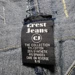 VTG Y2K Embroidered Crest Jeans Womens 29 Flare‎ Low Rise Embellished Denim 90s Blue Photo 3