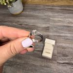 1/5 0.2 Carat Total Weight Diamond Heart Bridal Sterling Silver Set Ring Size 7 Photo 5