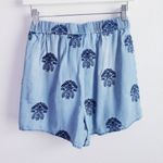 Fourteenth Place  Embroidered Mock Denim Shorts Photo 4