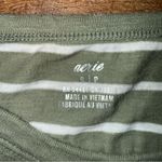 Aerie  Olive Cropped Striped Long Sleeve Tee Photo 6