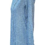 Joie  Women's XS Blue Striped Long Sleeve V-Neck Dress with Buttoned Cuffs Photo 3
