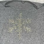 Falls Creek grey sparkle snowflake long sleeve top shirt woman’s 1X Photo 4