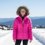 Columbia  Women Fuchsia Puffer Jacket with Faux Fur Hood Size S Photo 1