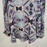 Ashley Stewart  Retro Print Dolman Sleeve Poncho Style Blouse Size XL 14-16 Photo 2