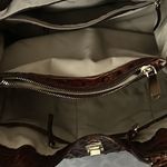 Brahmin Luxurious Brown Crocodile Skin Imprint Leather Elisa Handbag Purse 🌺🌺 Photo 10