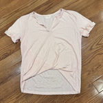 Nation Ltd Nation Los Angeles Peach 100% Pima Cotton Twist Hem Cuff Sleeve T-Shirt XS Photo 0