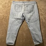 Gap  Jeans Womens Sz 34 Sexy Boyfriend Mid Rise Distress Light Wash Cuffed Ankle Photo 2