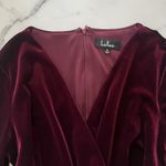 Lulus  Romantic Moves Velvet Romper Burgundy Size XL Party Festival Playsuit Boho Photo 5