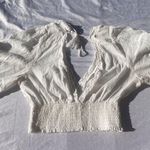 Timing white lace crop top- ties in back Photo 5