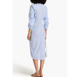 Veronica Beard  Afton Striped Wrap Shirtdress in Aero Blue 4 Photo 2