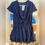 PRETTYGARDEN NEW Blue Casual V Neck Short Sleeve Tiered Mini Beach Vacation Dress 2X Photo 3
