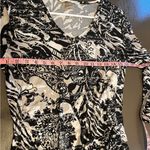 Peter Nygard  Black and Cream‎ Blouse Elegant Top Photo 6