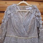 Mac Duggal 67387 Gray Floral Embellished Lace A-Line Cocktail Dress Photo 7