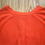 Forever 21 Orange Woven Pattern Cotton Sweater Womens Medium Photo 6