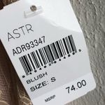 Anthropologie ASTR Dress Blush Pink High Neck Lace Overlay Shift Mini Sz S BNWT  Photo 15