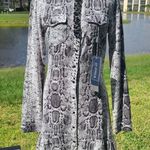 Doshe phython snakeskin embellished dress or duster/jacket sz S Photo 0