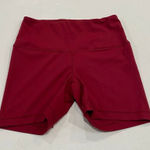 Yogalicious Luxe High Rise Biker Shorts Red Women’s Size Small Photo 0