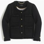 J.CREW Size 8 Cropped wool lady jacket with gold buttons BLACK Style F9995 Photo 1