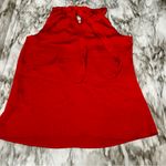Outback Red Scarlet Silky Y2K Halter Top Sexy Keyhole Holiday Party Office Siren Photo 11