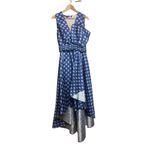 Sachin + Babi Bow Front Plunge Dress Sz. 8 Blue Photo 9