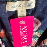 A'Gaci A’gaci navy floral ruffle one shoulder peplum top size small NWT Photo 3