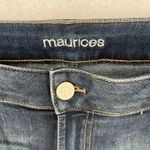 Maurice's  Womens 14W Short Skinny Jeans Stretch Ripped Distressed Dark Wash Denim Photo 3