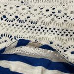 Anthropologie  Postmark Crochet Lace Overlay Striped Swing Tank - White/Blue - M Photo 5