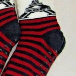 Women's Carnival Fashion Eiffel Tower Sherpa Lined Socks with Grippers 0122 Photo 0
