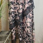 Bailey 44 Gray & Pink Striped & Floral Sleeveless Midi Layer Hem Dress S Photo 3