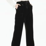 Sandro Black Venus Velvet Wide-Leg Pants Photo 0