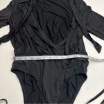  All Saints Penelope Tie Neck Bodysuit Womens Size US‎ 4 Black *FLAW Photo 9