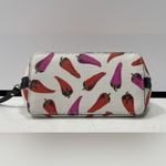 Kate Spade  White Cosmetic Bag with Red and Purple Pepper Design Photo 2