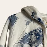 Vintage Havana  White Blue Floral Print Zip Up Cropped Hoodie Size Small Photo 4