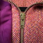 Diane Von Furstenberg  Marika Wool Tweed Jacket Zip Up Size 6 Vintage Photo 3