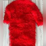 Nasty Gal Maxi Faux Mongolian Coat Red XS NWT IN PACKAGE Photo 5