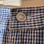 Vintage Kikomo Blue White Checkered Print Denim Shorts 1990s 28 Inch Waist Photo 6