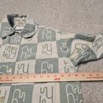 YAITTE Miami Italian Cotton Flannel Button Up Shirt Green White Checkered Sz XS Photo 9