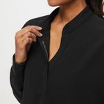 FIGS  Rafaela Oversized Longsleeve Scrub Top in Black, Size Small Photo 2