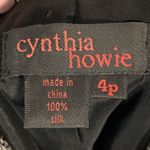 Cynthia Howie Women's Black Tweed Crop Silk Button Blazer Jacket Size Petite 4P Photo 3